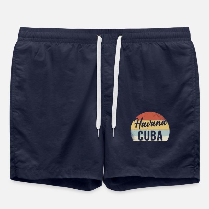 Havana Cuba - Swim Trunks - french navy