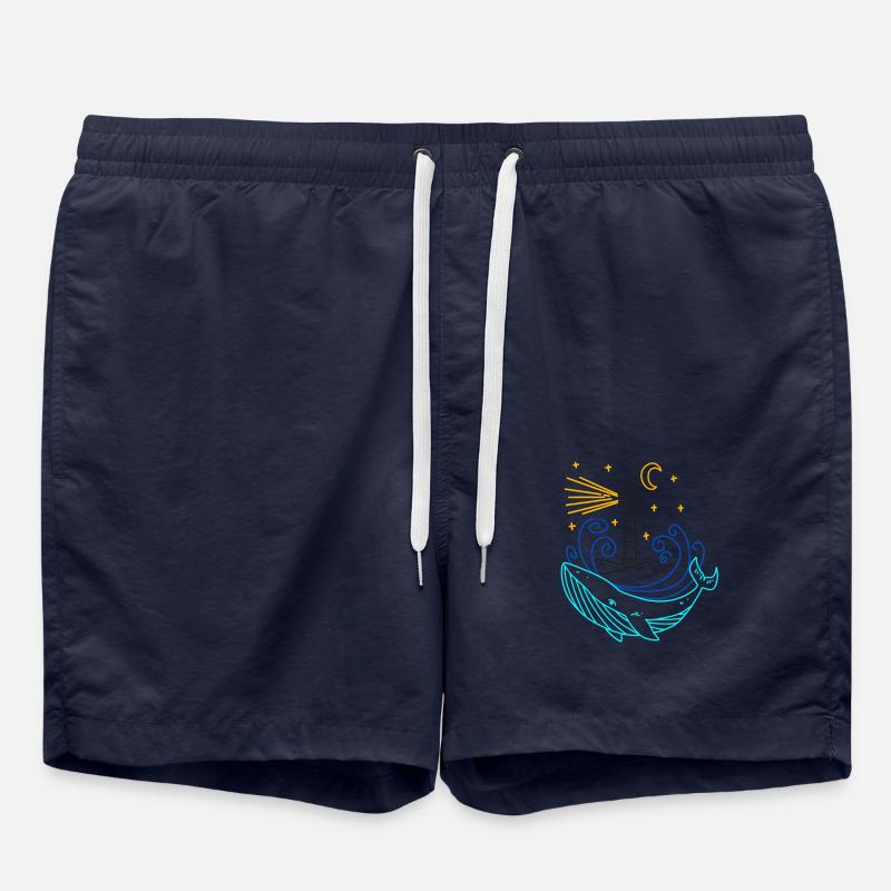 Wal Leuchtturm Mond - Badeshorts - French Navy