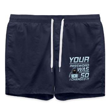 Your password was too short so I changed it - Short de bain - bleu marine - Devant - AI Model Male 185 light (185cm)