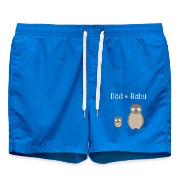 Fête des pères père amour papa père amour bébé pour toujours - Short de bain - cobalt blue - Devant