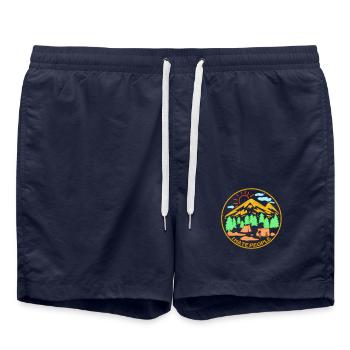 Ich hasse Menschen - Badeshorts - French Navy - Vorne - AI Model Male 185 light (185cm)