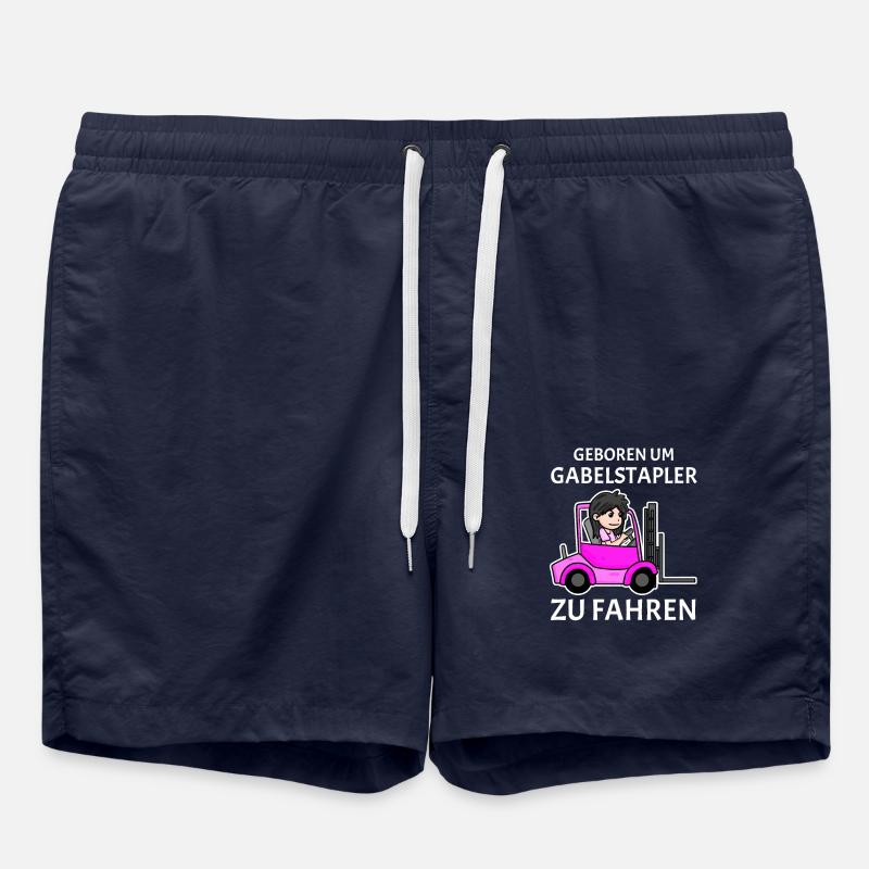 Staplerfahrer Damen Gabelstapler Stapler - Badeshorts - French Navy