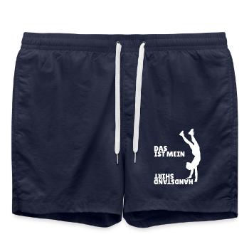 Gymnastik Sportlehrer Turner Bodenturnen Handstand - Badeshorts - French Navy - Vorne - AI Model Male 185 light (185cm)