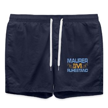 Maurer Rente - Badeshorts - French Navy - Vorne - AI Model Male 185 light (185cm)
