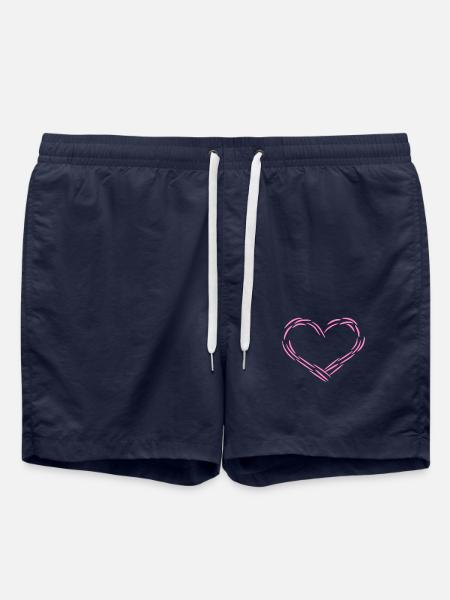 Coeur Rose - Short de bain - bleu marine
