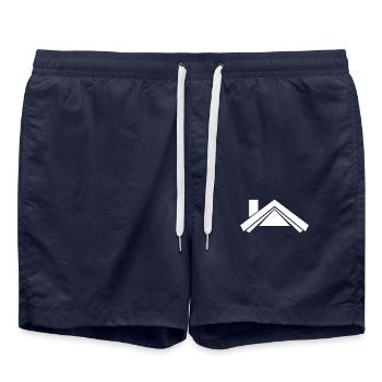 House roof white - Swim Trunks - french navy - Front - AI Model Male 185 light (185cm)