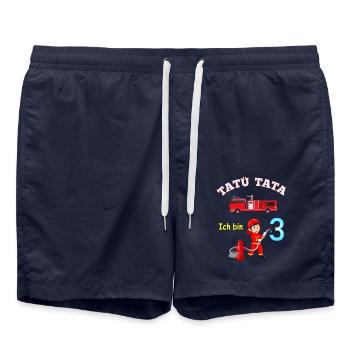 Ich bin 3 - Badeshorts - French Navy - Vorne - AI Model Male 185 light (185cm)