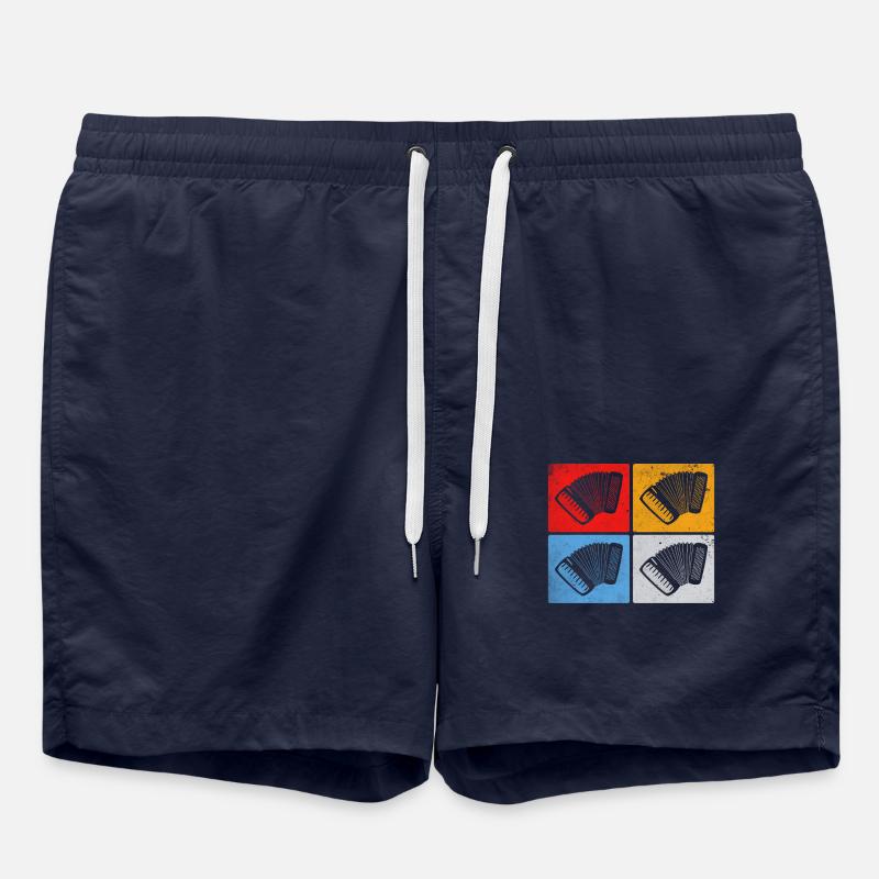 Accordion Retro - Swim Trunks - french navy