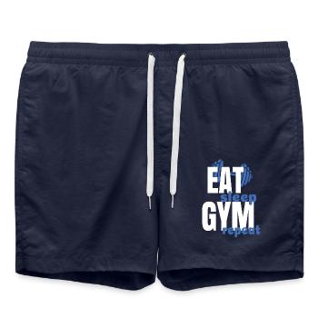 Sport Bodybuilders Fitnesstudio - Short de bain - bleu marine - Devant - AI Model Male 185 light (185cm)