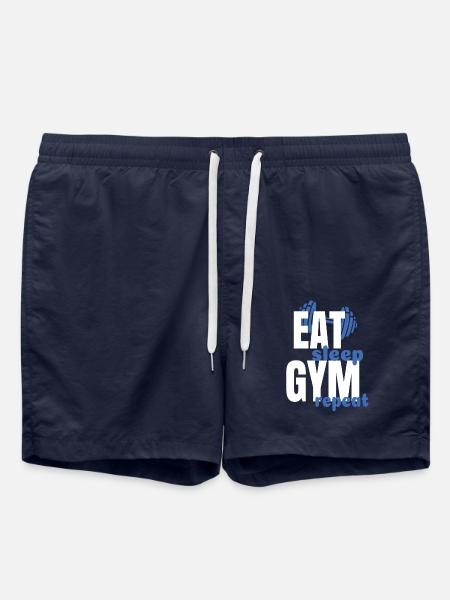 Sport Sportler Bodybuilder Fitnesstudio - Badeshorts - French Navy