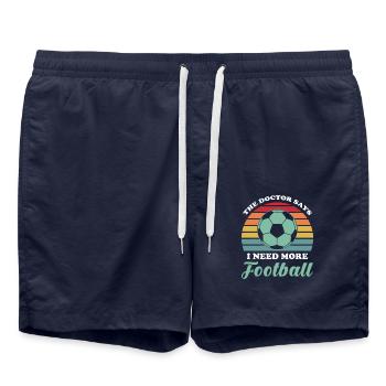 Fußball - Badeshorts - French Navy - Vorne - AI Model Male 185 light (185cm)