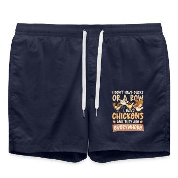 I Don't Have Ducks Or A Row I Have Chickens - Swim Trunks - french navy - Front - AI Model Male 185 light (185cm)