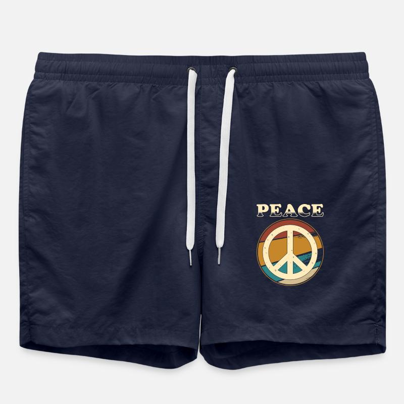 Signes de paix - Short de bain - bleu marine