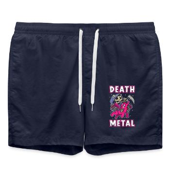 Death Metal Unicorn - Swim Trunks - french navy - Front - AI Model Male 185 light (185cm)