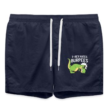 T-Rex Rex dinosaures de formation de sort cadeau - Short de bain - bleu marine - Devant - AI Model Male 185 light (185cm)