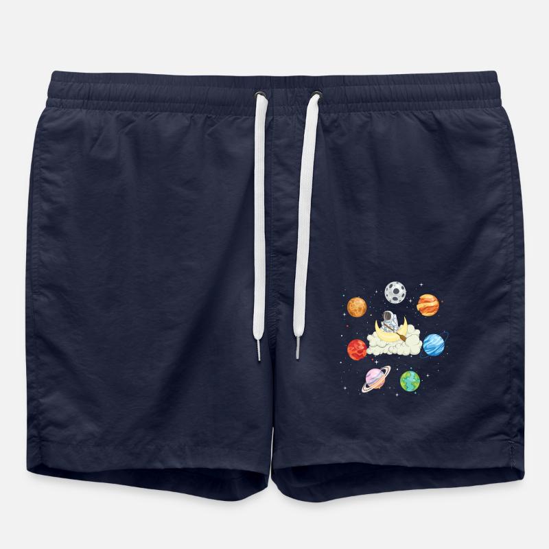 Astronaute Planète Aviron Nuage - Short de bain - bleu marine