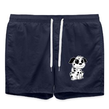 Dalmatian - Swim Trunks - french navy - Front - AI Model Male 185 light (185cm)