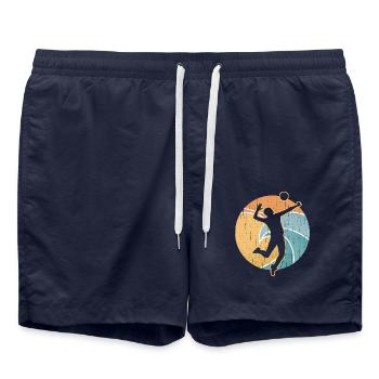 Volley-ball plage Volley Sport Beach Cadeau - Short de bain - bleu marine - Devant - AI Model Male 185 light (185cm)