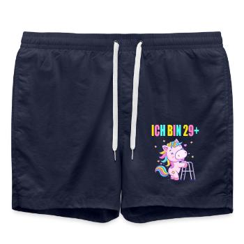 30 Jahre Einhorn ich bin 29+ 30. Geburtstag - Badeshorts - French Navy - Vorne - AI Model Male 185 light (185cm)
