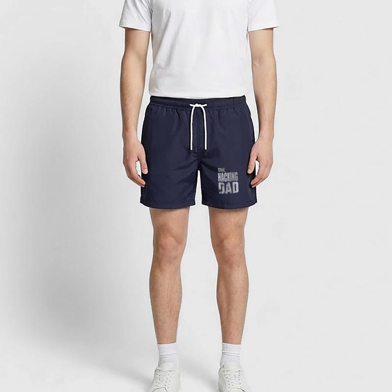 The Hacking Dad Hacker Vater Papa Code Computer Badeshorts