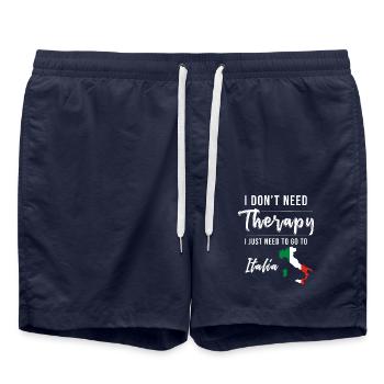 Italie disant vacances en Italie - Short de bain - bleu marine - Devant - AI Model Male 185 light (185cm)