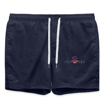 Koch Herzschlag - Badeshorts - French Navy - Vorne - AI Model Male 185 light (185cm)