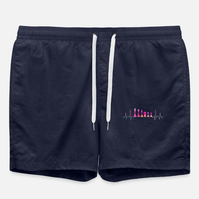 Chess Heartbeat - Swim Trunks - french navy