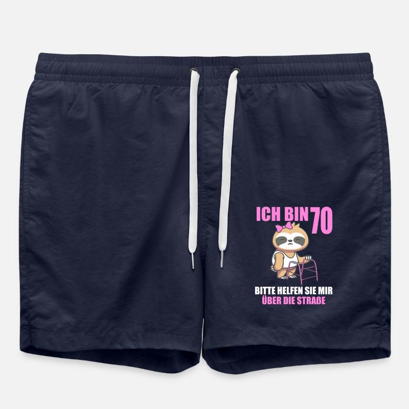 70 bitte helfen Sie mir über Straße 70. Geburtstag - Badeshorts - French Navy