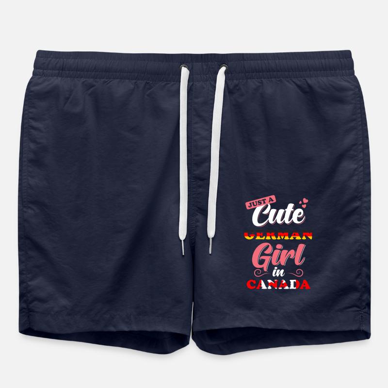 Deutschland Kanada Spruch - Badeshorts - French Navy