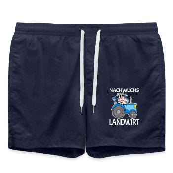 Nachwuchs Landwirt Traktor Geschenk - Badeshorts - French Navy - Vorne - AI Model Male 185 light (185cm)