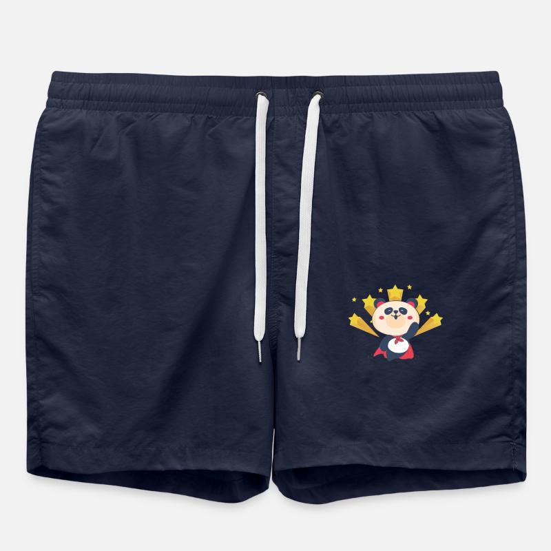 Panda Superheld - Badeshorts - French Navy