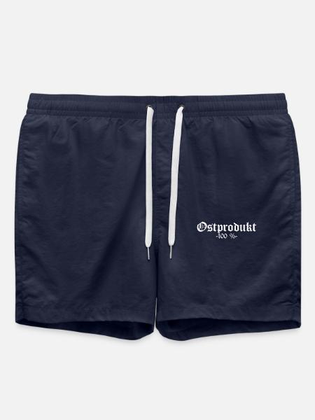 DDR Ostdeutschland Ostprodukt 100% Ossi - Badeshorts - French Navy