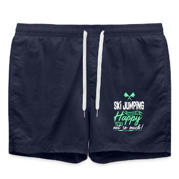 Saut à ski Ski Flying Gift - Short de bain - bleu marine - Devant - AI Model Male 185 light (185cm)