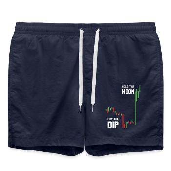 buy the dip investing - Swim Trunks - french navy - Front - AI Model Male 185 light (185cm)