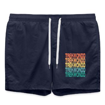 Tae kwon do Taekwondo Dire Cadeau Rétro - Short de bain - bleu marine - Devant - AI Model Male 185 light (185cm)