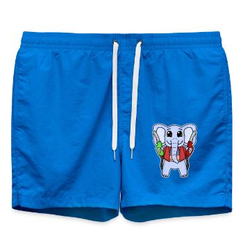Tank attendant elephant gas station - Swim Trunks - cobalt blue - Front