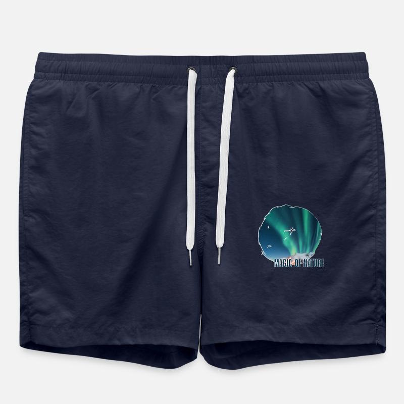 Aurores boréales - Short de bain - bleu marine
