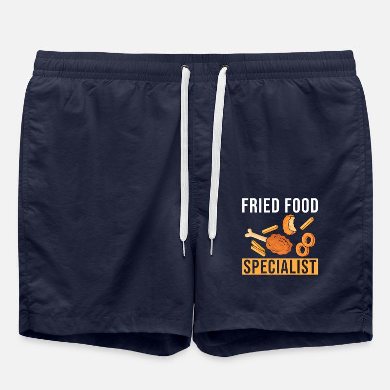 Frittiertes Essen - Badeshorts - French Navy