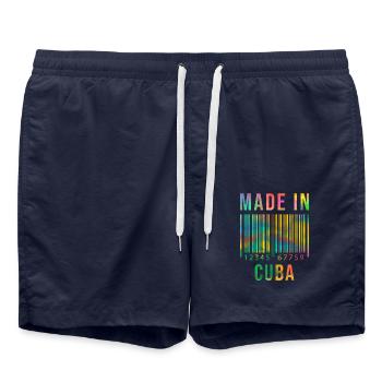Kuba geboren Made in Cuba - Badeshorts - French Navy - Vorne - AI Model Male 185 light (185cm)