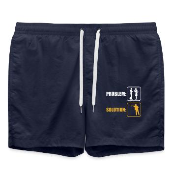 Dard - Short de bain - bleu marine - Devant - AI Model Male 185 light (185cm)