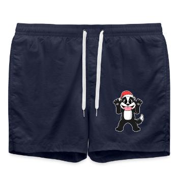 Weihnachten tier - Badeshorts - French Navy - Vorne - AI Model Male 185 light (185cm)