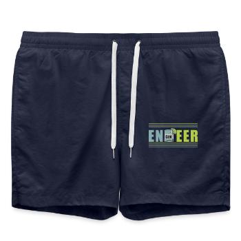 Ingénieur - Short de bain - bleu marine - Devant - AI Model Male 185 light (185cm)