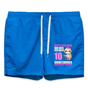 10 Jahre im Dienst 10 Jähriges Dienstjubiläum - Badeshorts - Cobalt blue - Vorne