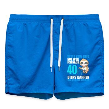 40 Jahre im Dienst 40 Jähriges Dienstjubiläum - Badeshorts - Cobalt blue - Vorne
