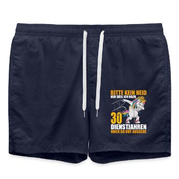 30 Jahre im Dienst 30 Jähriges Dienstjubiläum - Badeshorts - French Navy - Vorne - AI Model Male 185 light (185cm)