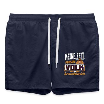 Keine Zeit mein Volk ruft Bienen Imker Honig - Badeshorts - French Navy - Vorne - AI Model Male 185 light (185cm)