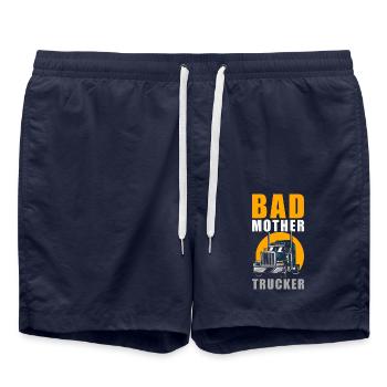 Bad Mother Trucker - Badeshorts - French Navy - Vorne - AI Model Male 185 light (185cm)