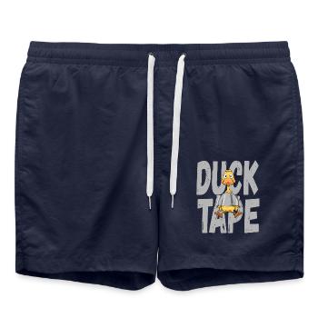 Ruban adhésif de canard pour hommes et femmes - Short de bain - bleu marine - Devant - AI Model Male 185 light (185cm)