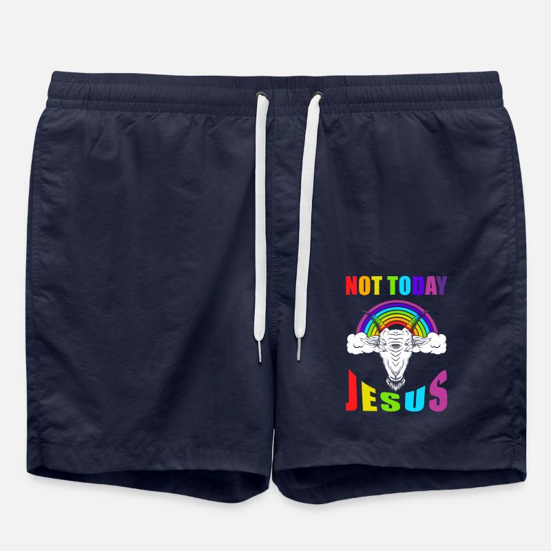 Not today Jesus - Badeshorts - French Navy