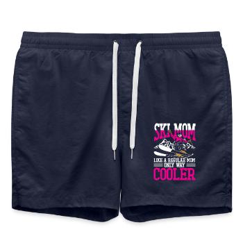 SKI MOM Comme une maman ordinaire mais plus cool - Short de bain - bleu marine - Devant - AI Model Male 185 light (185cm)